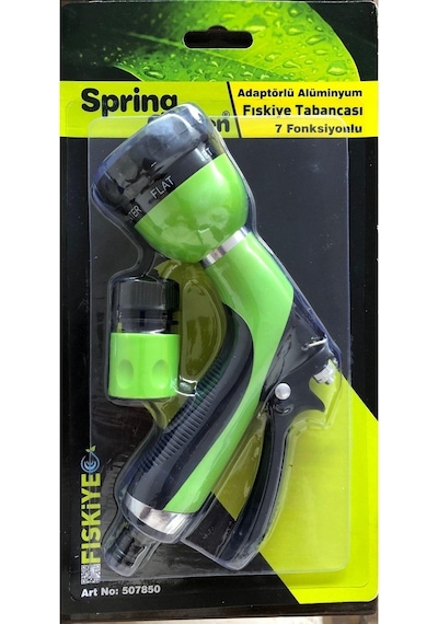 Spring Garden Fıskiye Tabancası Alüminyum 7 Fonksiyonlu Sulama Tabancası