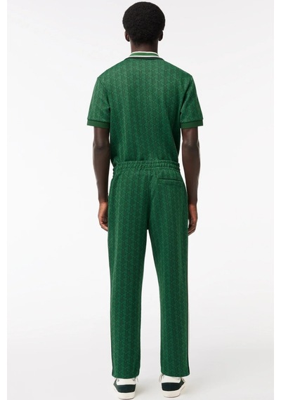 Lacoste Mens Regular Fit Monogram Green Sweatpants Erkek Dokuma Eşofman Altı Yeşil