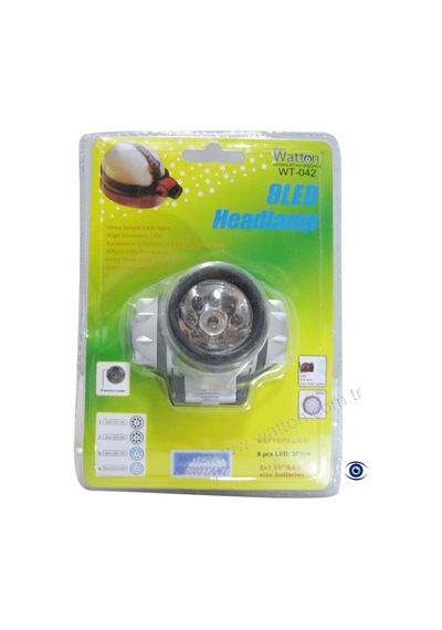 Watton Wt-042 9 Ledli Kafa Lambası Siyah