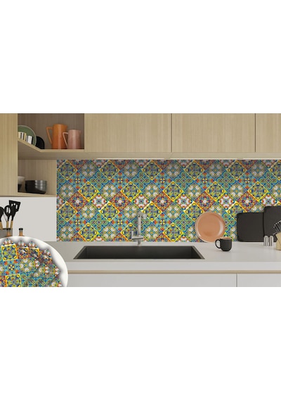 Tink Kendinden Yapışkanlı Talavera Desenli Pvc Karo 30x30 Cm