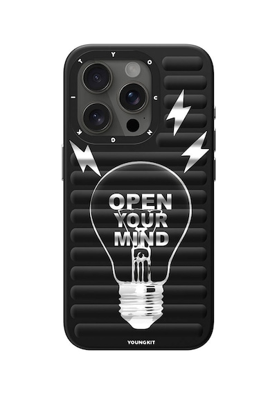 Apple Uyumlu iPhone 14 Pro  Kılıf Max Magsafe Şarj Özellikli Youngkit Open Mind Serisi Kapak Siyah