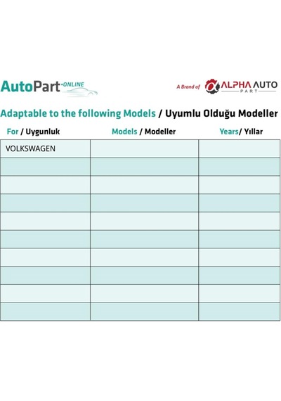 Volkswagen İçin Torx Tork Davlumbaz Vida - 10 Adet