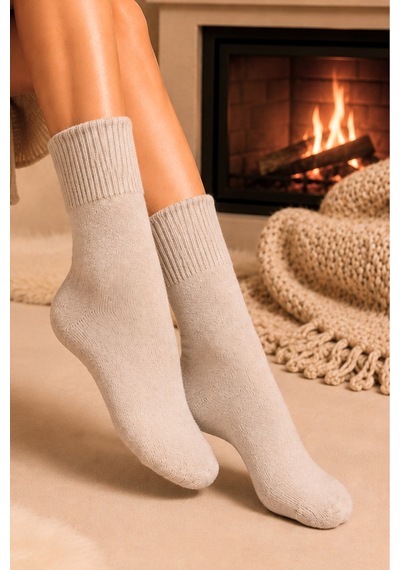 Kardeşler Çorap Kadın Angora Tavşan Tüyü Kışlık Soket Çorap 4'lu Paket Çok Renkli - 916398349 Çok Renkli