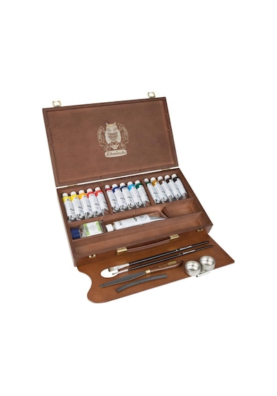 Schmincke : Norma Professional Yağlı Boya Seti 15 X 35 Ml Ahşap Kutu + White 120 Ml