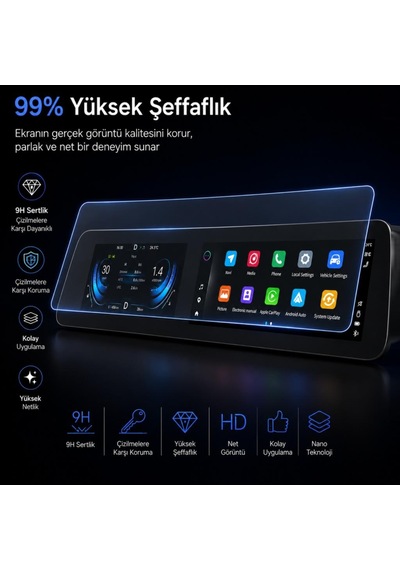 Chery Tiggo 7 Ekran Koruyucu Multimedya Ve Gösterge 24.6 İnç