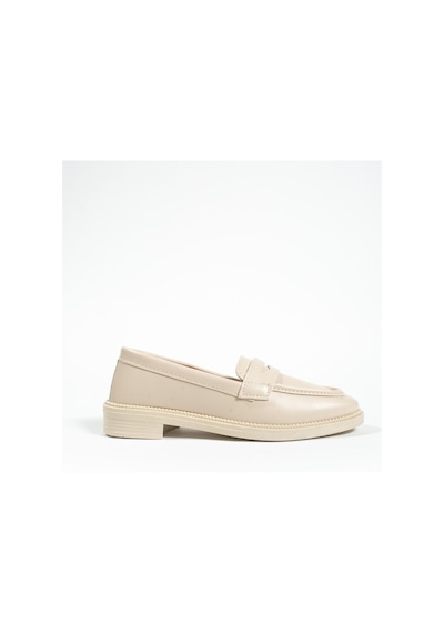 Kadın Loafer Günlük Klasik Casual Makosen Fonle Bej Bej