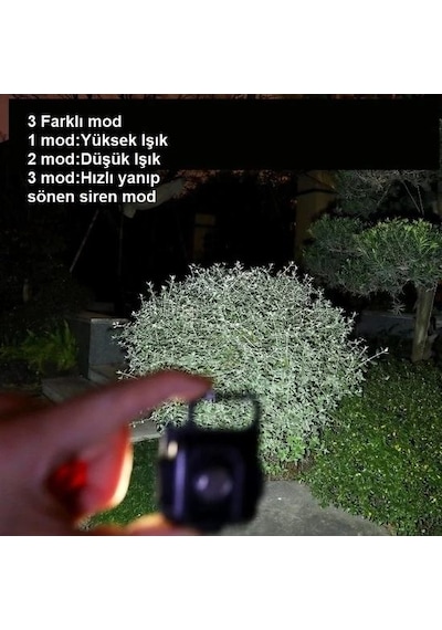 Mini 30 Ledli Mıknatıslı Anahtarlık Flash Kamp Lambası Askılı Kapak Açacaklı Şarjlı Fener Standart