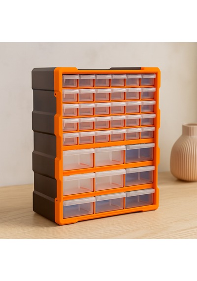 Monoblok Çekmece Seti 38.1x15.7x47.5 Cm 4'lü Plastik Saklama Renkli