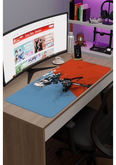 Team Fortress Kaymaz Dikişli Kauçuk Oyuncu Mousepad V4 - 90x40 Xxl Gaming Mouse Pad Fare Altlığı