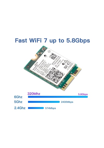 Wifi 7 Intel Be200 Kablosuz Ağ Kartı Bluetooth 5.4 Wifi Be200ngw Ngff Adaptörü Only Card