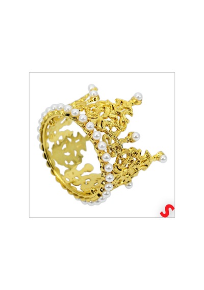 İncili Plastik, Pasta Süsleme Tacı 8 Cm X 5 Cm - Altın