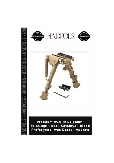 Premium Avcılık Ekipmanı Teleskopik Ayak Çatalayak Bipod Profesyonel Atış Destek Aparatı