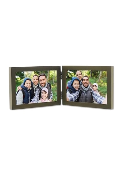 Collection Hinged Double Yatay Wood Picture Frame Gallery, 4 6 İnç, Green