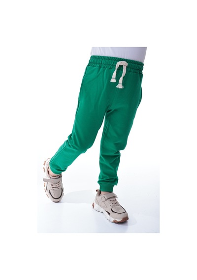 Unisex Çocuk %100 Pamuk Günlük Jogger Eşofman Altı 12 Ay 5 Yaş Yeşil