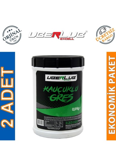 Uberlub Excell Kauçuklu Gres 0.9 Kg Kalsiyum Sabunlu Gres 2 Adet