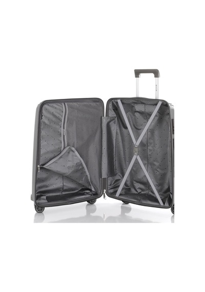 Mçs Bavul Orta Ve Kabin 2li Set Kırılmaz Silikon Valiz V305 Gri