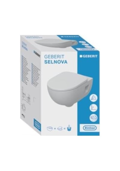 Geberit Selnova Rimree Asma Klozet Ve Soft Kapak Takımı, Beyaz Diğer