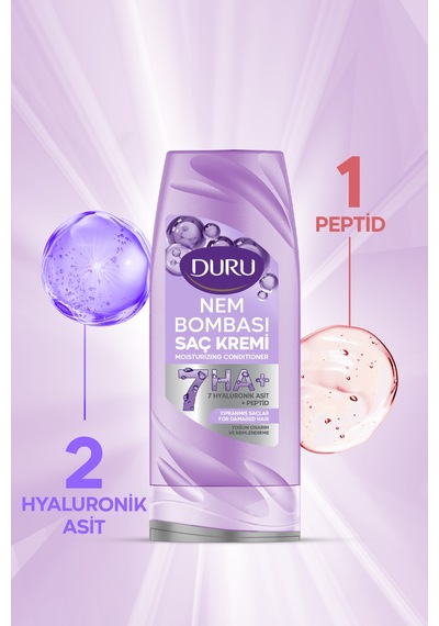 Nem Bombası Yıpranmış Saçlar İçin Yoğun Onarıcı Ve Nemlendirici Saç Kremi 2x385 Ml