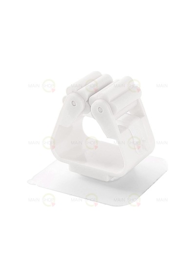 Mainshop Pratik Fırça Süpürge Paspas Mop Tutucu Askı Aparatı Yapışkanlı Sihirli Tutacak 1 Adet M-310 Beyaz