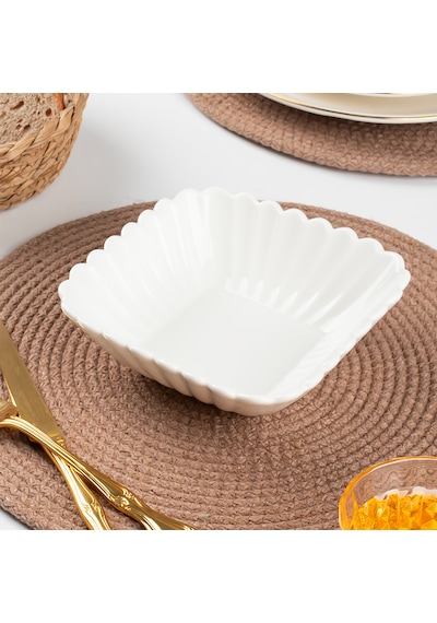 Porsima 1750n Porselen Kase Kare Desenli Derin Salata Kase 16cm