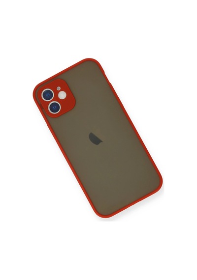 Newface Apple iPhone Uyumlu 12 Mini Kılıf Montreal Silikon Kapak Semeglbl - 70 - Kırmızı