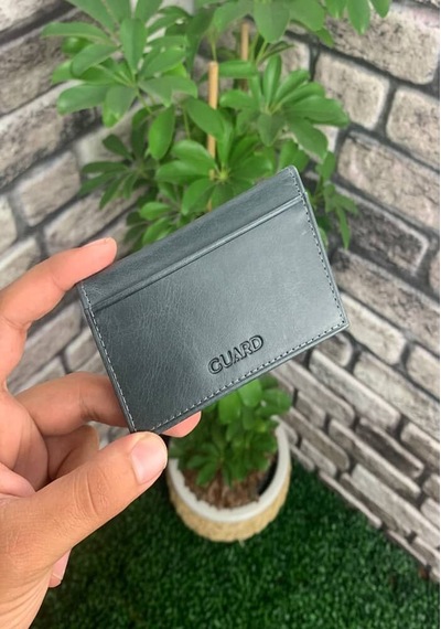 Guard Antik Siyah Hakiki Deri Kartlık Erkek / Kadın P1169 Siyah