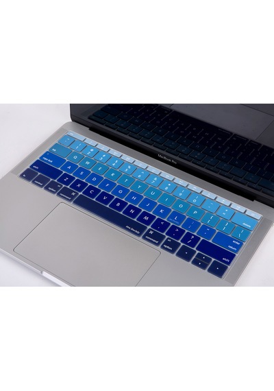 Apple Uyumlu MacBook Pro Klavye Koruyucu Ombre Us-abd İngilizce 12inç A1534 - 13inç A1708 İle Lacivert Mavi