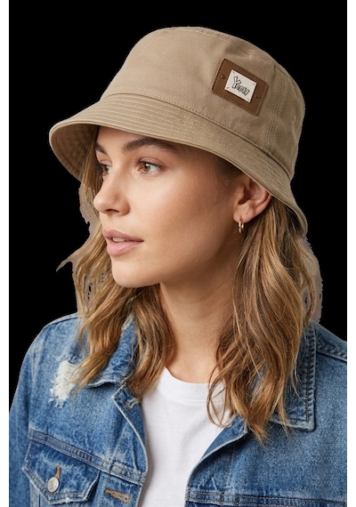 Bay Şapkacı Unisex Yama Detaylı Pamuklu Bucket Balıkçı Şapka Koleksiyonu 8980 Bej