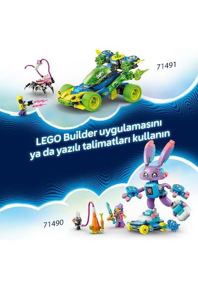 LEGO® DREAMZzz™ Cooper’ın Kaplan Robotu ve Zero’nun Hot Rod Arabası 71497 - 9 Yaş ve Üzeri Çocuklar için Oyuncak Araç Yapım Seti (1006P)