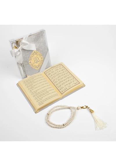 Tesbih + Yasin Hediye Seti Çanta Boy, Şemslafzatullah, Krem Krem