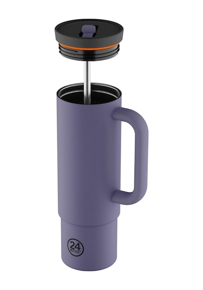 Straw Cup Dusk Pipetli Paslanmaz Çelik Termos 800 Ml Koyu Mor