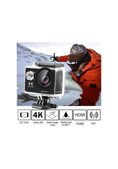 4k Wifi Kumandalı Aksiyon Kamera Glr Tech Siyah