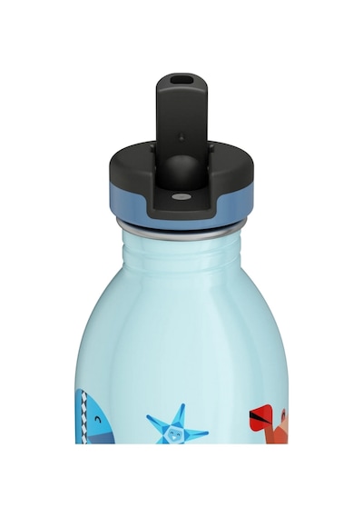 Kids Bottle Sea Friends Pipetli Paslanmaz Çelik Çocuk Su Matarası 500 Ml Mavi