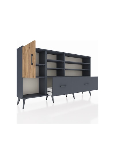 Arges Konsol 8 Raflı 2 Çekmeceli Tek Kapaklı 176x30x99 Antrasit-çam/antrasit Atlas Çam/antrasıt - Antrasıt Arges Konsol 8 Raflı 2 Çekmeceli Tek Kapaklı 176x30x99 Antrasit-çam/antrasit Atlas Çam/antrasıt - Antrasıt