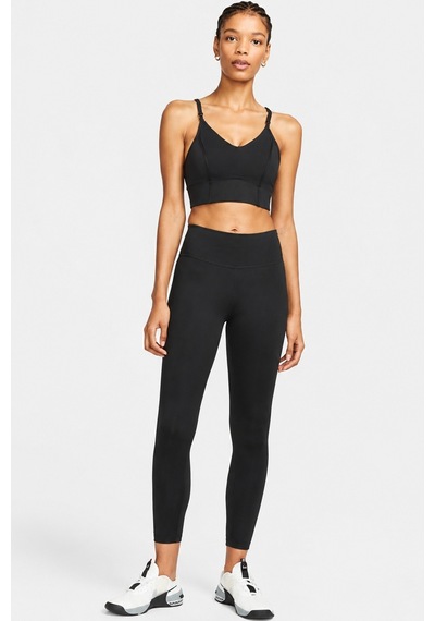 Nike Yoga Indy Light Support Padded Long Cut Sports Bra Kadın Hafif Destekli Dolgulu Süteyn Bra Siyah
