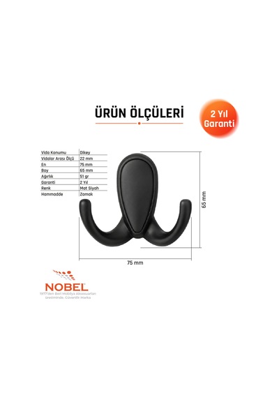 Ari S Askı, Metal Vestiyer Askısı, 51 Gr, Dolap Ve Duvar Askılığı, Matsi Yah Vidalı
