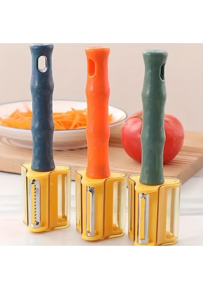 3 Lü Koruma Başlıklı Soyacak 1 Adet Asorti Kap-515 Çok Renkli Diğer