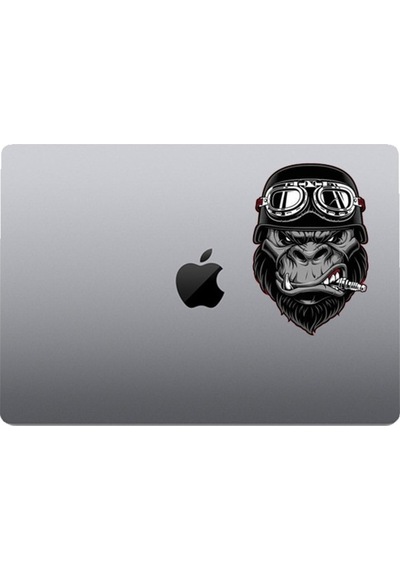 Kızgın Goril Oto, Motorsiklet, Kask, Laptop Sticker 13x9 Cm