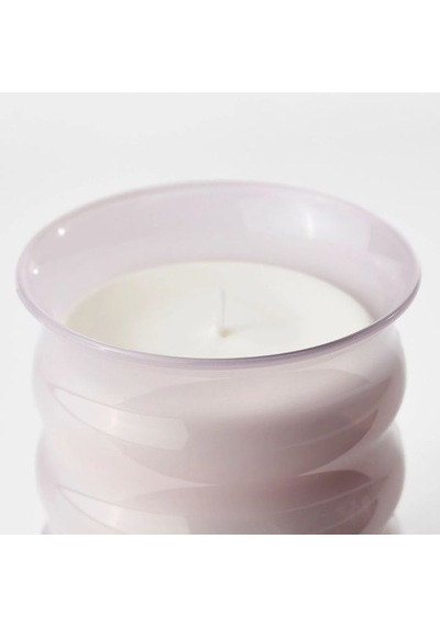 Ikea Lugnare Cam Kaplı Kokulu Mum 10 X 9,5 Cm Yasemin Pembe
