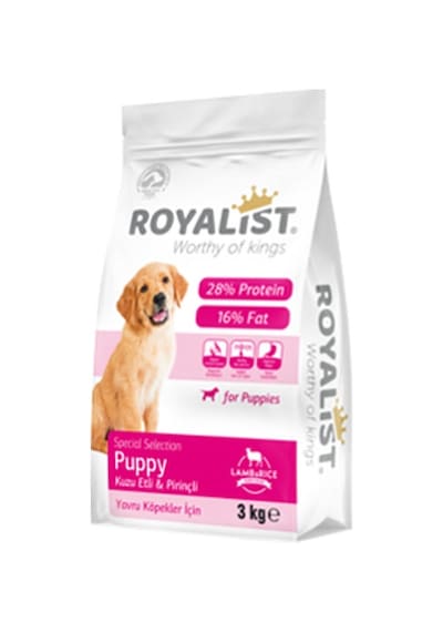 Royalist Kuzu Etli Pirinçli Yavru Köpek Maması 3 KG