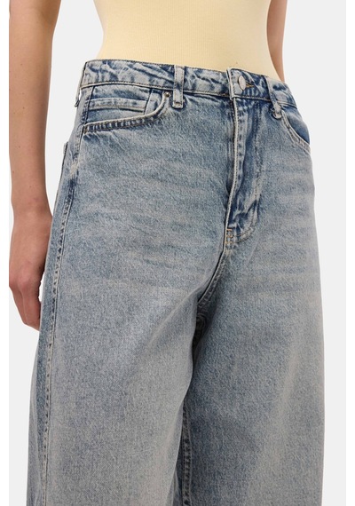 Itsbasic Kadın Kot Renk 4s6-32 Relax Fit Esnek Kumaş Denim Jean Mavi