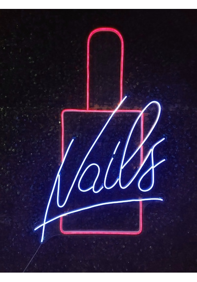 Nail Tırnak Manikür Pedikür Güzellik Merkezi Neon Led Tabela Dekoaratif 80x40cm