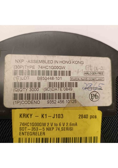 74hc1g00gw 2 V To 6 V 2.6ma Sot-353-5 Nxp 74 Serisi Entegreler 7 Adet