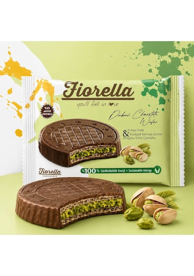 Fiorella Crunch Dubai Çikolatalı Gofret 20 Gr. 24 Adet 1 Kutu