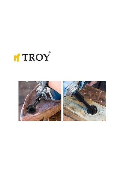 Troy 25080 Avuç Taşlama İçin Küresel Ahşap Zımpara, Öğütme Ucu, M14-20