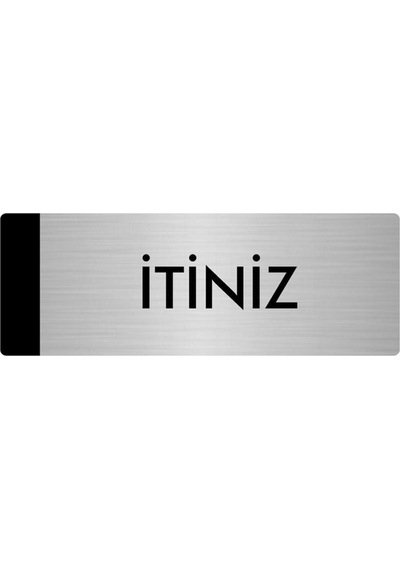 Metal Yönlendirme Levhası, Departman Kapı Isimliği İtiniz 5x20 Cm Gümüş Renk