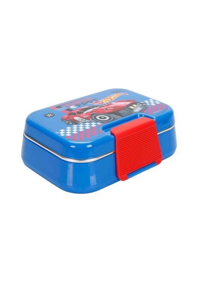 Bento 1030ml Lunchbox Hotwheels Lisanslı Tek Katlı 2 Bölmeli Paslanmaz Çelik Sefer Tası Yemek Kutu Mavi