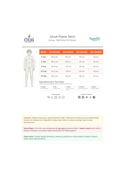 Öts Erkek Çocuk Pamuklu Pijama Takımı Kısa Kol Uzun Alt Desenli Premium Ev Stili 374004 Renkli-4 Öts Erkek Çocuk Pamuklu Pijama Takımı Kısa Kol Uzun Alt Desenli Premium Ev Stili 374004 Renkli-4