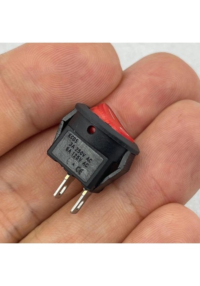 Ic-134e Kırmızı Yuvarlak Anahtar Işıksız On-off 2p