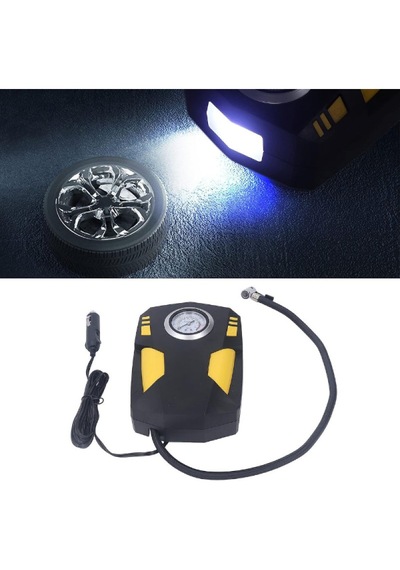 12v Profesyonel Analog Göstergeli Oto Hava Kompresörü Led Işıklı Lastik Şişirme Pompası 0